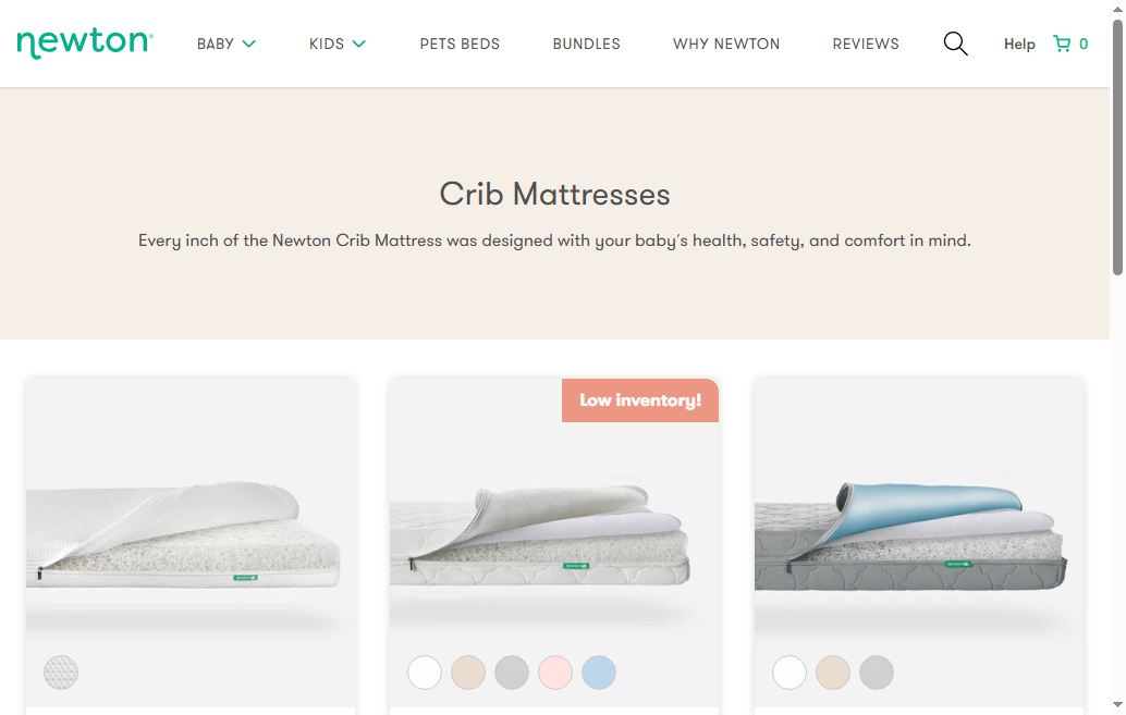 Newton Baby Collection — No Filters, No Sort, 5-Page Scroll Required
